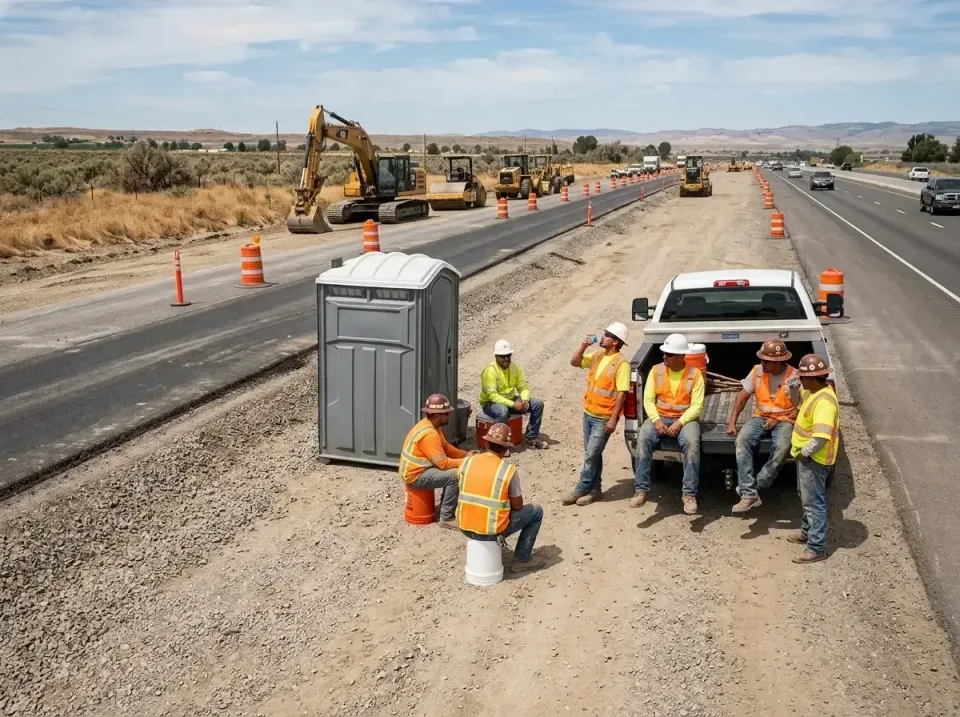 highway-road-construction-crew-007 — frequently asked questions, Porta Potty and Restroom Rentals in Stanford, CA